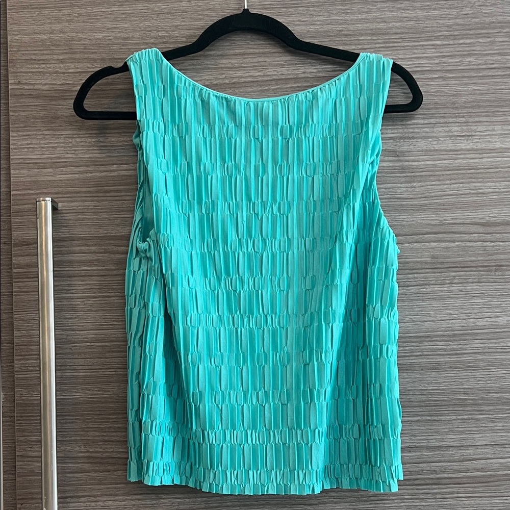Zara Turquoise Textured Tank Top